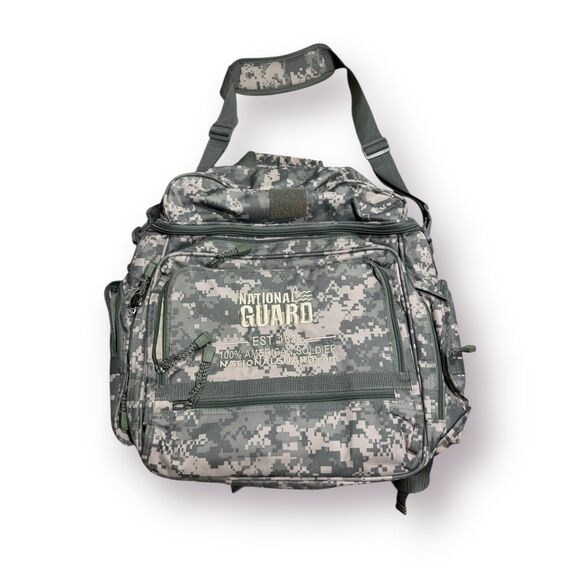 US Army National Guard Digital Camo Backpack Travel Bag Briefcase Laptop - Picture 1 of 9